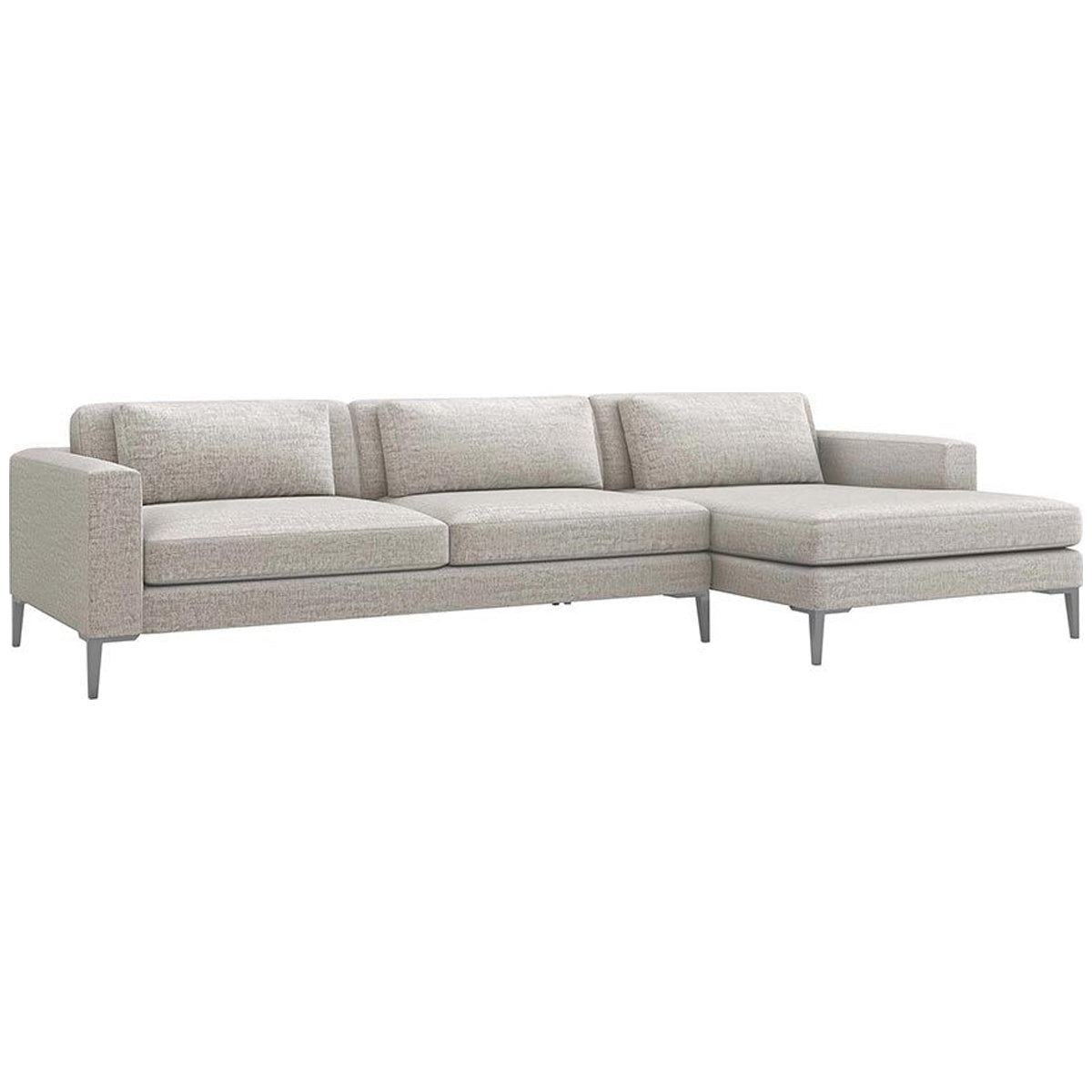 Interlude Home Izzy Chaise 2-Piece Sectional - Storm