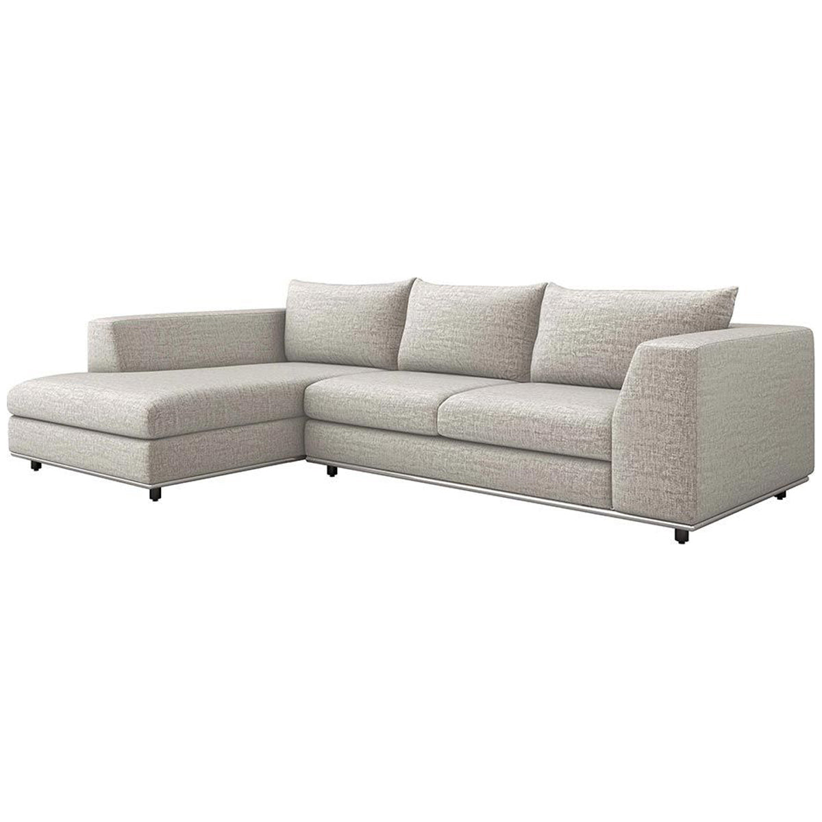 Interlude Home Comodo Chaise 2-Piece Sectional - Storm