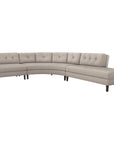 Interlude Home Aventura Luxe Chenille Chaise 3-Piece Sectional