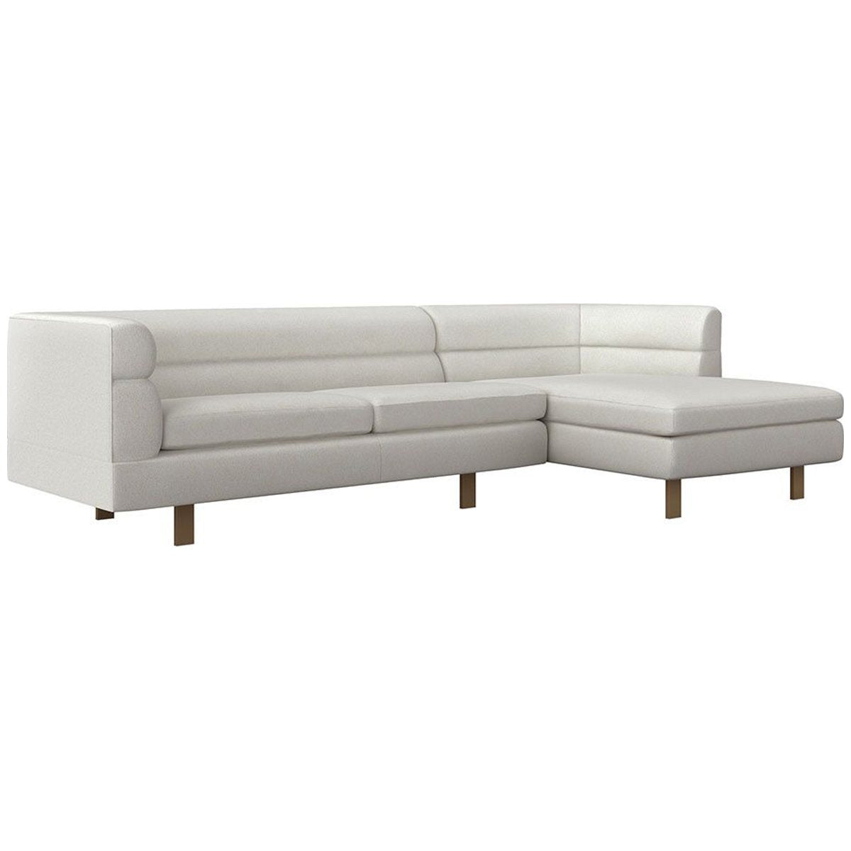 Interlude Home Ornette Chaise Sectional - Shearling