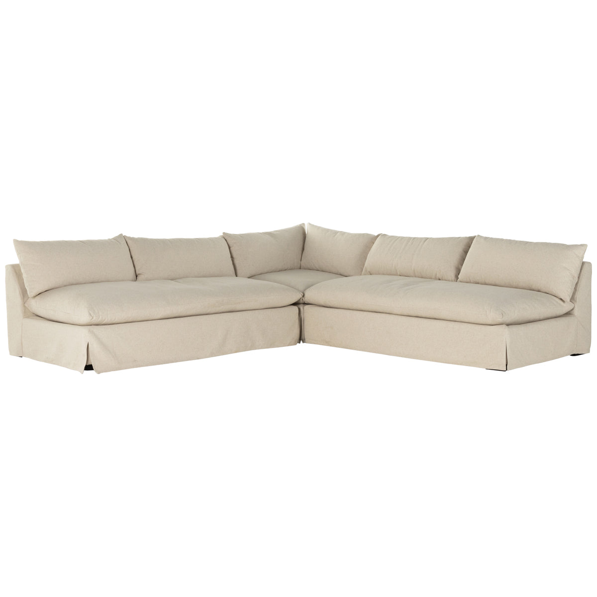 Four Hands Atelier Grant Slipcover 3-Piece Sectional - 114-Inch