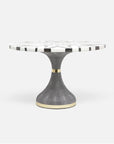 Made Goods Elis Dining Table in Black/White Striped Marble