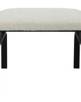 Uttermost Diverge White Shearling Small Bench