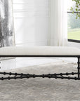 Uttermost Iron Drops Cushioned Bench