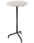 Uttermost Puritan White Marble Drink Table