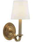 Visual Comfort Channing Single Sconce with Linen Shade