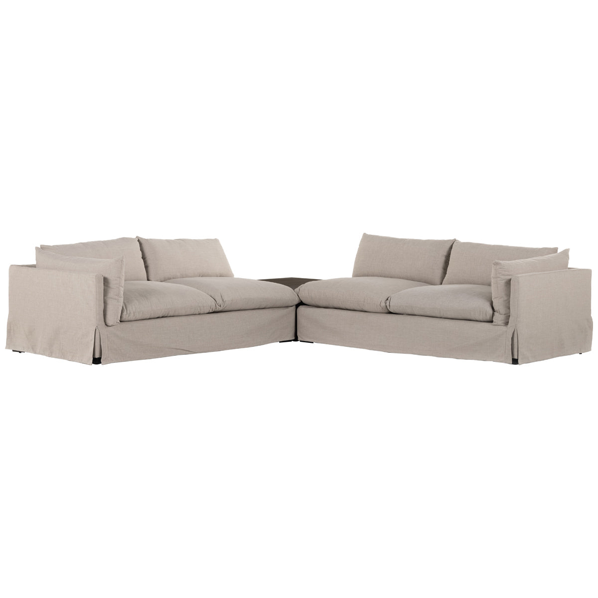 Four Hands Atelier Habitat 2-Piece Sectional with Corner Table