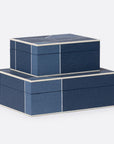 Made Goods Breck Patterned Realistic Faux Shagreen Box, 2-Piece Set