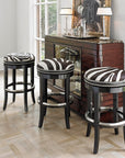 Ambella Home Zebrano Swivel Counter Stool - Backless