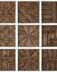 Uttermost Bryndle Rustic Wooden Squares, 9-Piece Set
