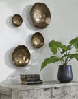 Uttermost Lucky Coins Brass Wall Bowls, 4-Piece Set