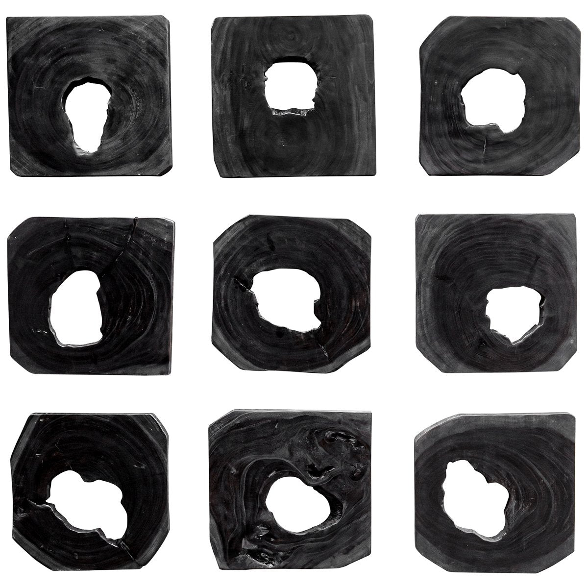 Uttermost Bahati Ebony Wood Wall Art, 9-Piece Set