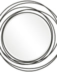Uttermost Whirlwind Black Round Mirror