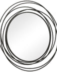 Uttermost Whirlwind Black Round Mirror