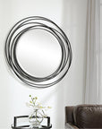 Uttermost Whirlwind Black Round Mirror