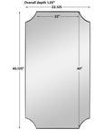 Uttermost Lennox Scalloped Corner Mirror