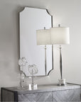 Uttermost Lennox Scalloped Corner Mirror