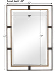 Uttermost Carrizo Gold and Bronze Rectangle Mirror
