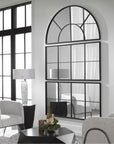 Uttermost Rousseau Iron Window Arch Mirror