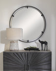 Uttermost Cashel Round Iron Mirror