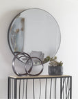 Uttermost Cerelia Black Round Mirror