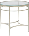 Woodbridge Furniture Glass Top Madeline Round Side Table