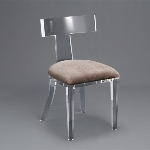 Interlude Home Tristan Acrylic Klismos Chair, Velvet