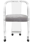 Interlude Home Willa Desk Chair - Ocean Grey/Silver