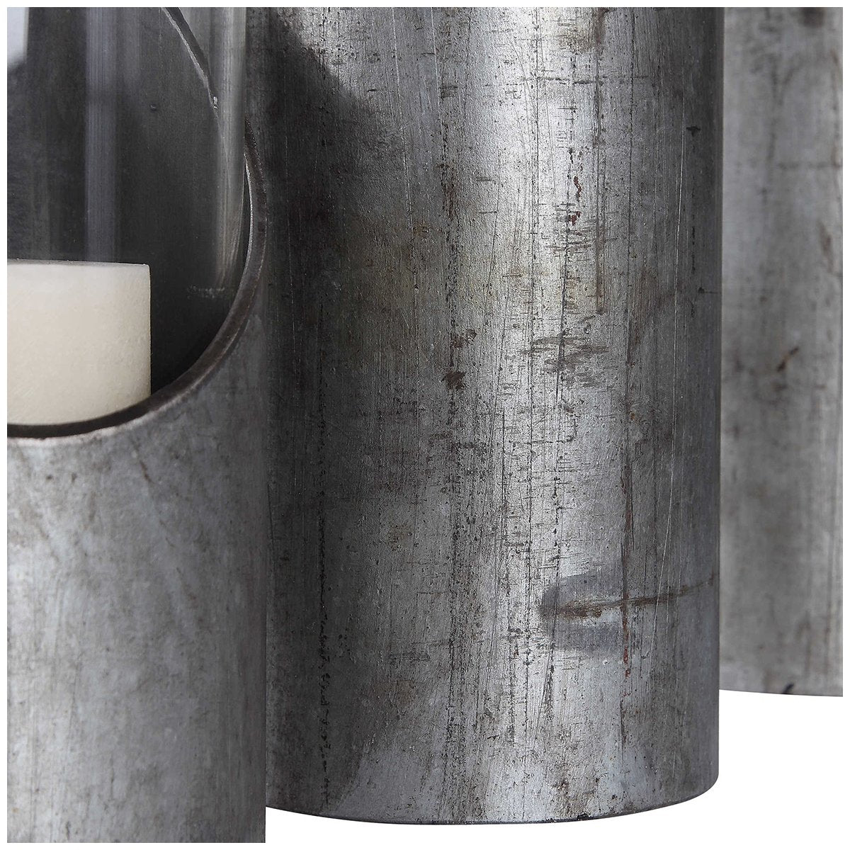 Uttermost Karter Iron &amp; Glass Candleholders, 3-Piece Set