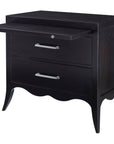 Ambella Home Beatrix Large Nightstand - Hand Rubbed Raven