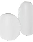 Uttermost Ruffled Feathers Modern White Vases, 2-Piece Set