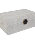Uttermost Lalique White Shagreen Box