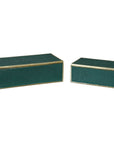 Uttermost Karis Emerald Green Boxes, 2-Piece Set