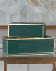 Uttermost Karis Emerald Green Boxes, 2-Piece Set