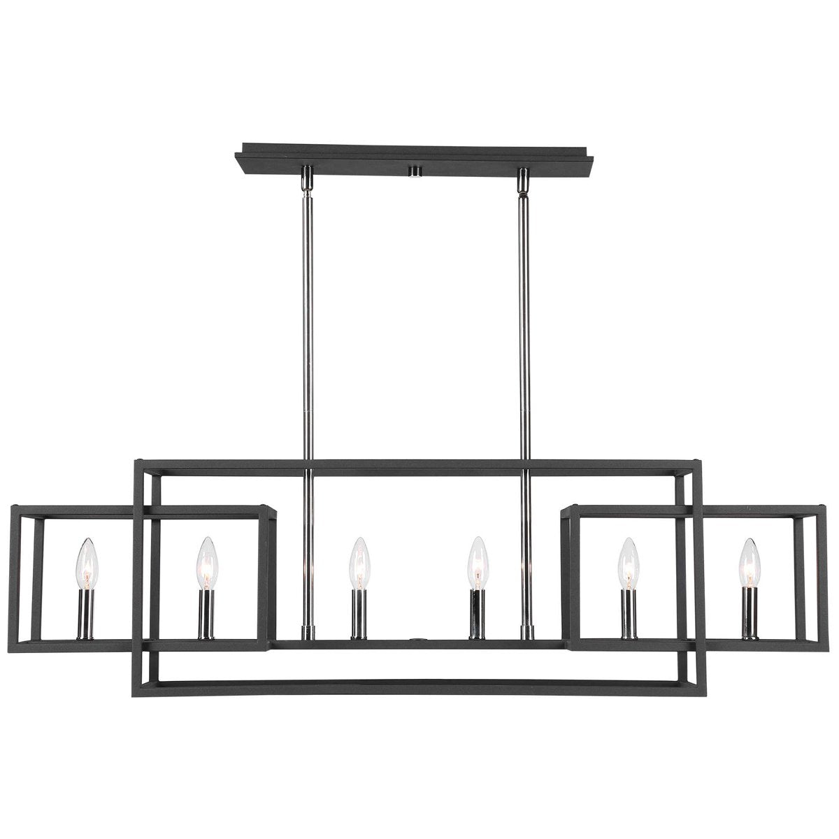 Uttermost Quadrangle 6-Light Rectangular Chandelier