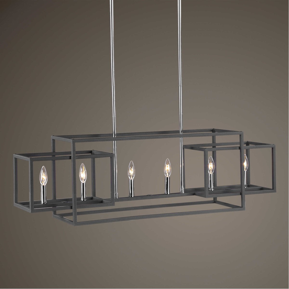 Uttermost Quadrangle 6-Light Rectangular Chandelier