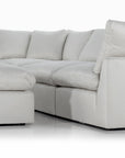 Four Hands Centrale Stevie Anders Ivory Sectional with Free Ottoman