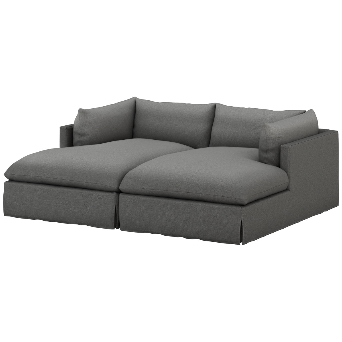 Four Hands Atelier Habitat Double Chaise Sectional - Fallon Charcoal