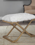 Uttermost Farran Fur Small Bench