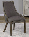Uttermost Aidrian Charcoal Gray Accent Chair
