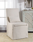 Uttermost Coley White Linen Armless Chair