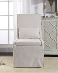 Uttermost Coley White Linen Armless Chair