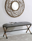 Uttermost Braddock Striped Bench