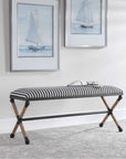 Uttermost Braddock Striped Bench