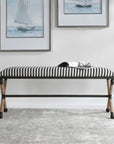 Uttermost Braddock Striped Bench