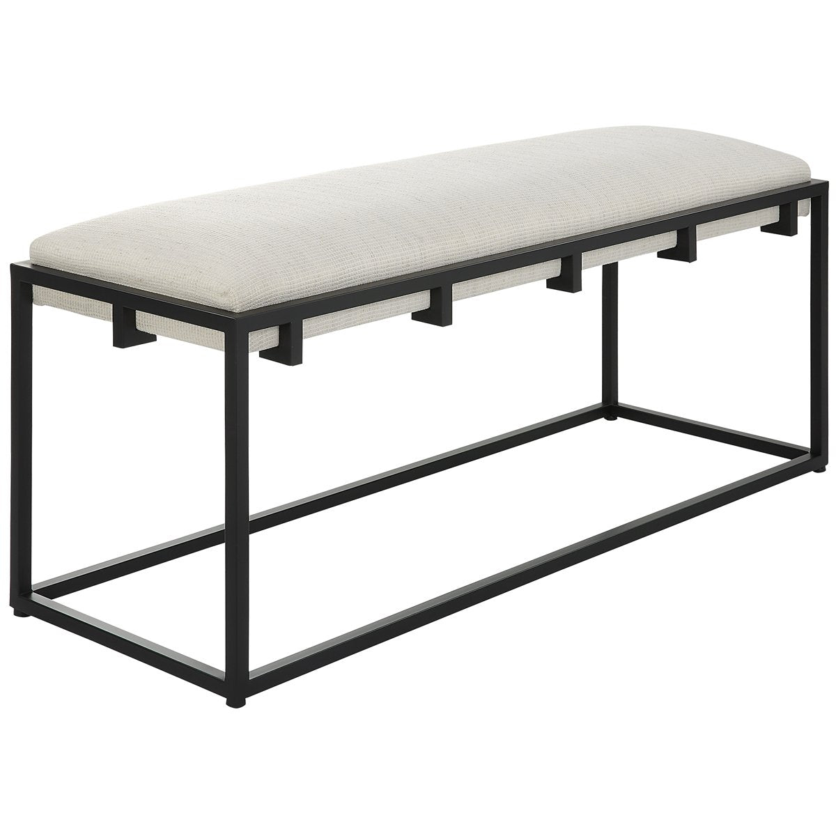 Uttermost Paradox Iron &amp; Fabric Bench