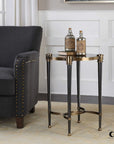 Uttermost Thora Brushed Black Accent Table