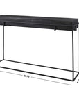 Uttermost Telone Modern Black Console Table