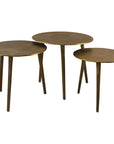 Uttermost Kasai Gold Coffee Tables, 3-Piece Set