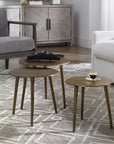 Uttermost Kasai Gold Coffee Tables, 3-Piece Set